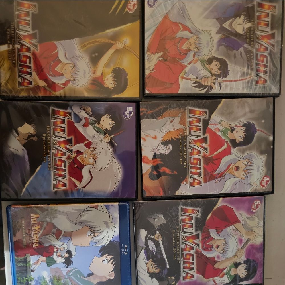 Inu Yasha dvds 7 all together NWT